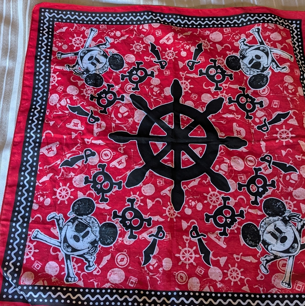 Disney Red and Black Mickey Mouse Bandana